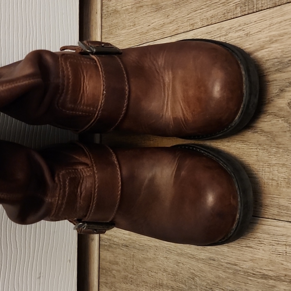 Steve Madden leather boots brown size 7 - Picture 6 of 7